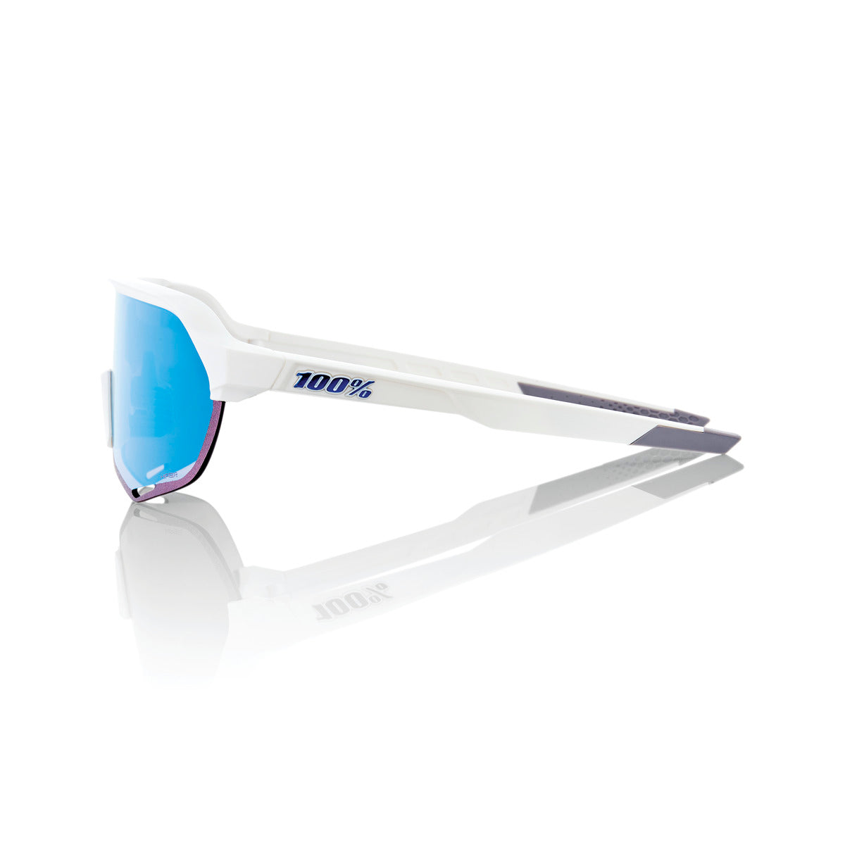 S2 - Matte White - HiPER Blue Multilayer Mirror Lens
